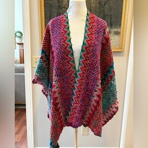 Coco + Carmen sweater poncho shawl one size